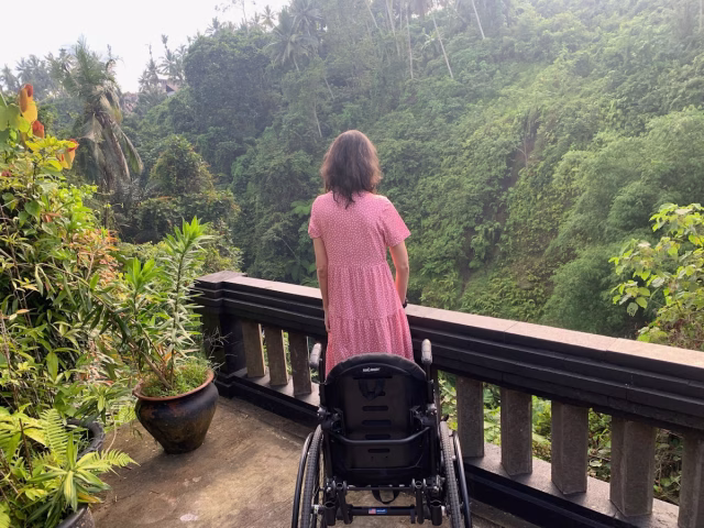 Image of Jan Bonville enjoying the view at the Viceroy Bali