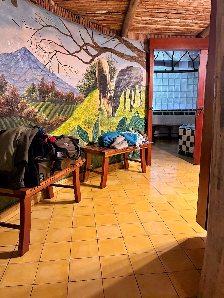 Image of fresco in a room at Finca Rosa Blanca