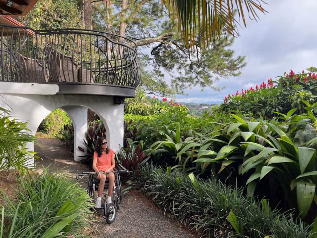Image of Jan outside Finca Rosa Blanca in Costa Rica