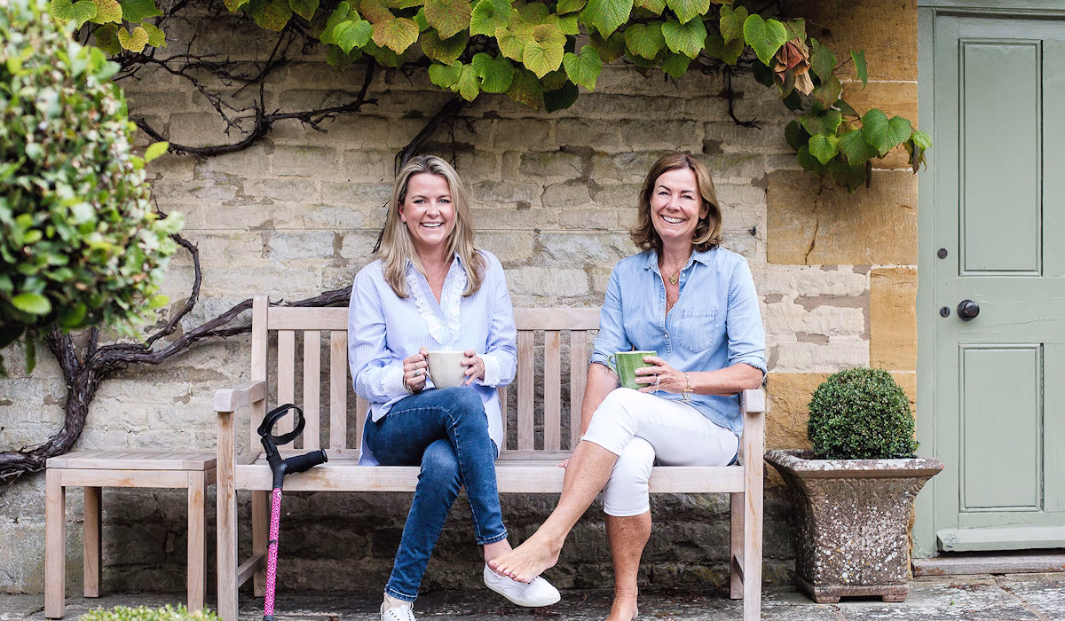 Amelia and Clare of Cool Crutches pictured outside a country cottage