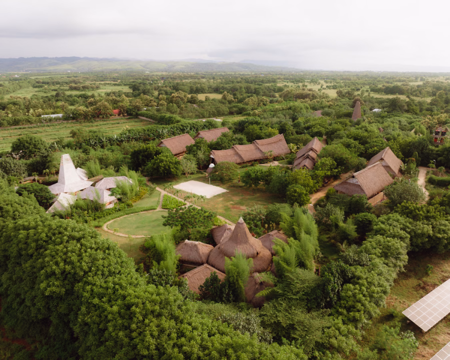 Aerial view of the Sumba Hospitality School - Maringi Campus