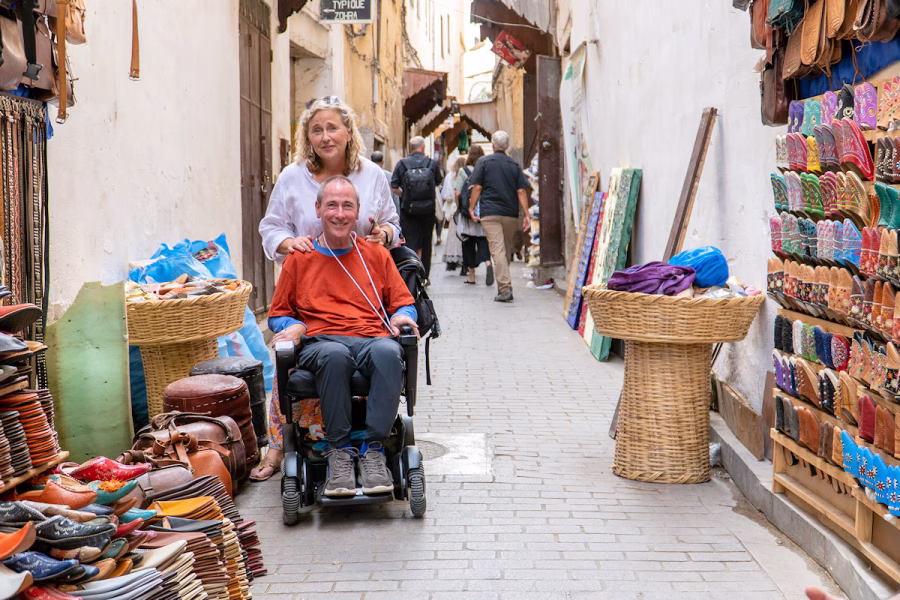 Guests enjoying the streets of Fes